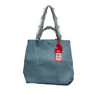 Montana West Baby Blue Vegan Leather Tote NWT
